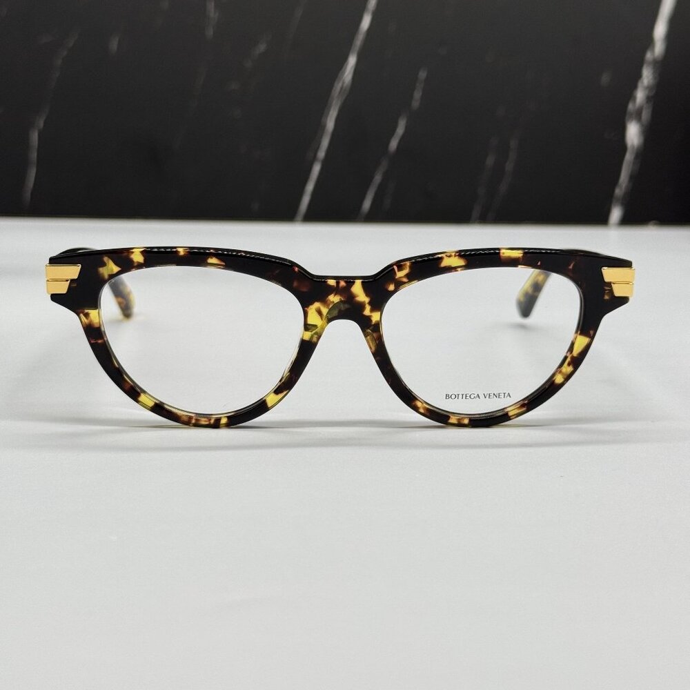 NEW BOTTEGA VENETA BV1106O 002 CAT EYE HAVANA WOMEN EYEGLASSES